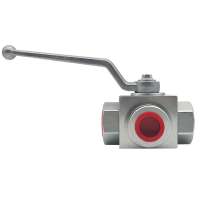 high pressure 3 way ball valve BSP 3/4'' 315bar