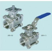 2 way 3PC platform ball valve