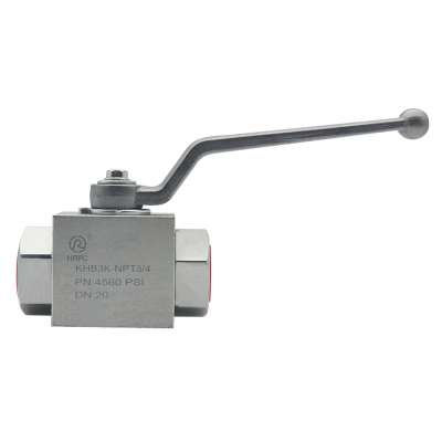 3 way high pressure npt 3/4 ball valve  315bar dn20